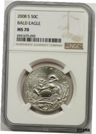 【極美品/品質保証書付】 アンティークコイン コイン 金貨 銀貨 [送料無料] 2008-S Bald Eagle 50C NGC MS 70 Modern Commemorative Half Dollar