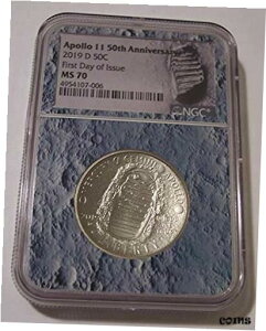 2019 D A| 11  50 NLOn[t_[ MS70 NGC FDI t[2019 D Apollo 11 50th Anniversary Commemorative Half Dollar MS70 NGC FDI Frame
