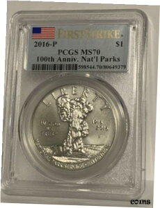 2016 P PCGS MS70  100 NLOh2016 P PCGS MS70 100th Anniversary of National Parks Commemorative Silver Dollar