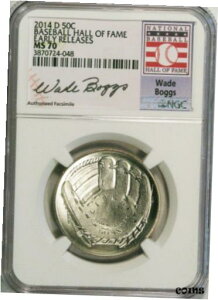 2014-D 50c EFCh {bOX 싅a NGC MS70 [X2014-D 50c Wade Boggs Baseball Hall of Fame NGC MS70 Early Releases