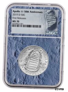 2019 D A| 11  50 ڂ̃R Nbh n[t_[ NGC MS70 FR [ RA SKU565342019 D Apollo 11 50th Commem Clad Half Dollar NGC MS70 FR Moon Core SKU56534