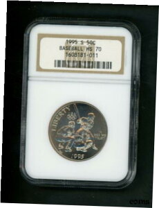 1995-S čLOn[t_[ 50c .50 싅IsbN NGC MS70 WF UNC1995-S US Commemmorative Half Dollar 50c .50 Baseball Olympic NGC MS70 Gem UNC