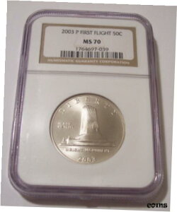 NGC 2003 P sLO n[t_[ MS70NGC 2003 P First Flight Commemorative Half Dollar MS70