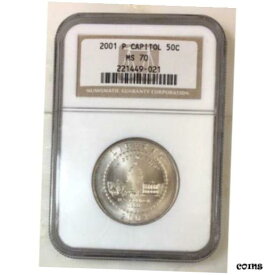 【極美品/品質保証書付】 アンティークコイン コイン 金貨 銀貨 [送料無料] 2001 Capitol Half Dollar NGC MS70 ***Rev Tye's Coin Stache*** #902147