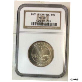 【極美品/品質保証書付】 アンティークコイン コイン 金貨 銀貨 [送料無料] 2001 Capitol Half Dollar NGC MS70 ***Rev Tye's Coin Stache*** #100364