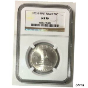 2003 P sn[t NGC MS70 ***Rev.^C̃X^bV*** #9006452003 P First Flight Half NGC MS70 ***Rev. Tye's Stache*** #900645