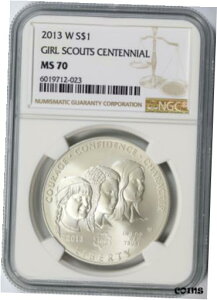 2013-W Vo[ $1 K[ XJEg 100 NLOh NGC MS702013-W Silver $1 Girl Scouts Centennial Commemorative Dollar NGC MS70