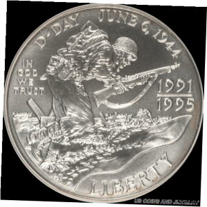 1991-1995-D W.W. II hLO NGC MS 70 S$11991-1995-D W.W. II Dollar Commemorative NGC MS 70 S$1