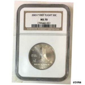 2003 Ns n[t_[ NGC MS70 ***Rev Tye ̃RCX^bV*** #6007452003 First Flight Half Dollar NGC MS70 ***Rev Tye's Coin Stache*** #600745