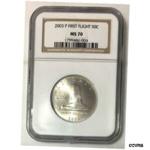 2003 Ns n[t_[ NGC MS70 ***Rev Tye ̃RCX^bV*** #6004452003 First Flight Half Dollar NGC MS70 ***Rev Tye's Coin Stache*** #600445