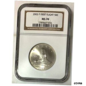 2003 Ns n[t_[ NGC MS70 ***Rev Tye ̃RCX^bV*** #7036462003 First Flight Half Dollar NGC MS70 ***Rev Tye's Coin Stache*** #703646
