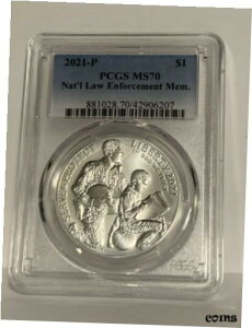 2021-P UNC $1 @s Vo[ _[ PCGS MS702021-P UNC $1 National Law Enforcement Museum Silver Dollar PCGS MS70