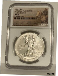 2016-P $1 T[rX COMMEM BU Vo[ h [X NGC MS702016-P $1 Nat'l Park Service COMMEM BU SILVER DOLLAR Early Release NGC MS70