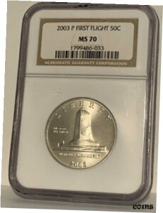 2003NsLO n[t_[NGC MS-70 2003 p First Flight Commemorative Half Dollar NGC MS-70 Beautiful perfect