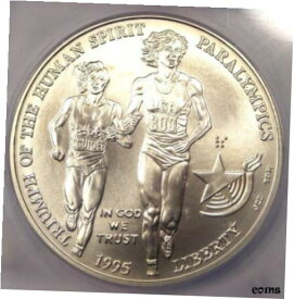 【極美品/品質保証書付】 アンティークコイン コイン 金貨 銀貨 [送料無料] 1995-D Olympics Paralympics Dollar $1 - Certified ICG MS70 - Rare Top Grade!