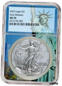 2022 1IX Vo[ AJ C[O NGC MS70 ER Ȑ_RA2022 1oz Silver American Eagle NGC MS70 ER Statue Of Liberty Core