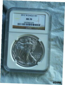 2012 W Vo[ AJ C[O o[jbVh / XyV v[t Vo[ h - NGC MS702012 W SILVER AMERICAN EAGLE BURNISHED / SPECIAL PROOF SILVER DOLLAR - NGC MS70