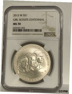2013 W - K[XJEg 100 NLOh - NGC MS 702013 W - Girl Scouts Centennial Commemorative Silver Dollar - NGC MS 70
