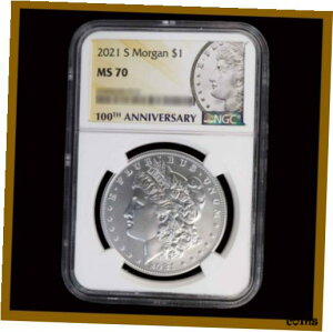K h 2021 (S) TtVXR NGC MS 70 100 NLOCOA OGBSilver Morgan Dollar Coin 2021 (S) San Francisco NGC MS 70 100 Anniv. W/ COA OGB