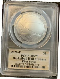 2020 P oXPbg{[a Vo[ h $1 PCGS MS70 t@[Xg XgCN2020 P BASKETBALL HALL OF FAME SILVER DOLLAR $1 PCGS MS70 First Strike