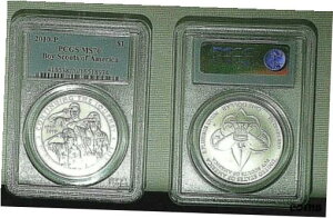 2010 MS-70 PCGS {[CXJEg 100 NLO Vo[ _[2010 MS-70 PCGS Boy Scout 100thr Anniversary Silver Dollar