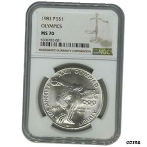 1983 P IsbN T[XLO Vo[ 1 hd NGC MS701983 P Olympic Los Angeles Commemorative Silver One Dollar Coin NGC MS70