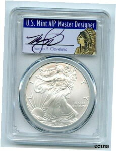 2010 $1 AJ Vo[ C[O h PCGS MS70 g[}X N[uh lCeBu2010 $1 American Silver Eagle Dollar PCGS MS70 Thomas Cleveland Native