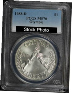 1988-D IsbNhLO PCGS MS-701988-D Olympic Silver Dollar Commemorative PCGS MS-70