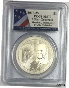 2013 W 5 R}[VAAC[n[ vtB[ RNV h PCGS MS702013 W 5 Star Generals Marshall, Eisenhower Profile Collection Dollar PCGS MS70