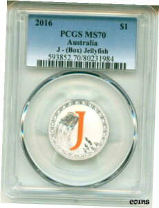 2016 I[XgA S$1 At@xbg J {bNX NQ PCGS MS702016 Australia S$1 The Alphabet Letter J Box Jellyfish PCGS MS70