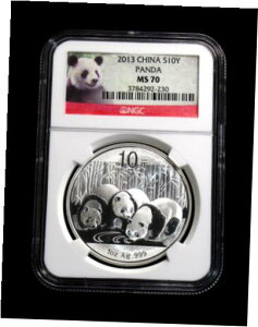 2013 p_ 10  NGC MS 702013 China Panda Silver Coin 10 Yuan NGC MS 70