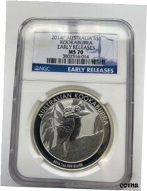 【極美品/品質保証書付】 アンティークコイン コイン 金貨 銀貨 [送料無料] 2014 P Australia S$1 Kookaburra Early Releases MS 70 NGC.