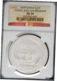 【極美品/品質保証書付】 アンティークコイン コイン 金貨 銀貨 [送料無料] 2009 China Silver Panda 30th Anniversary 1 oz NGC MS70 Commemorative
