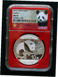 2016 `Ci p_ Vo[ NGC MS70 bh x CT[g2016 China Panda Silver NGC MS70 Red Label Insert