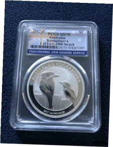 2017-P I[XgA PCGS MS70 NbJo-.999 Vo[- ŏɃXgCNꂽ 2500 ̂ 1 2017-P Australia PCGS MS70 Kookaburra-.999 Silver- One Of The First 2500 Struck
