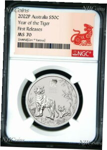 2022 P I[XgA Vo[ Lunar Year of the TIGER NGC MS 70 1/2 IX nRC FR2022 P Australia Silver Lunar Year of the TIGER NGC MS 70 1/2 oz Bullion Coin FR