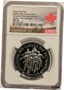 2020 RCM Ji_ Vo[ Ji_ {eBA T[rX NGC MS70 t@[Xg [X _2020 RCM CANADA SILVER CANADIAN VOLUNTEER SERVICE NGC MS70 FIRST RELEASES MEDAL