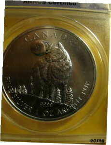 Ji_ 2011 $5 1 IX Vo[ Et [Cg ANACS MS 70 p[tFNgCanada 2011 $5 1 oz Silver Wolf moonlight ANACS MS 70 Perfect