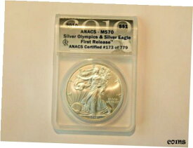 【極美品/品質保証書付】 アンティークコイン コイン 金貨 銀貨 [送料無料] 2010 Silver Olympics & Eagle...MS70...ANACS...First Releases #173 of 779