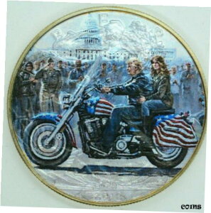 n[[ɏgv - AJ Vo[ C[O 1IX .999  Vo[ _[ RCTrump on a Harley - American Silver Eagle 1oz .999 Limited Ed.Silver Dollar Coin