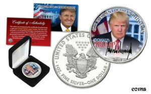 hihEgv哝̃|[g[g 1IX.999 US Vo[ C[O tDONALD TRUMP Official President PORTRAIT 1 oz. .999 U.S SILVER EAGLE with BOX
