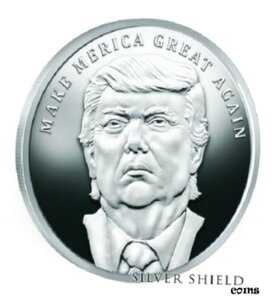 2017 1IX gv AJĂш̑ɂ v[t Vo[ V[h O[v gv SSG 7772017 1oz TRUMP MAKE aMERICA GREAT AGAIN Proof SILVER SHIELD GROUP Trump SSG 777