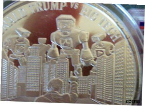 gv vs rbOebN 1IX Vo[Eh - gsl[^[rbOebNƑΌITrump Vs Big Tech 1oz Silver Round - The Trumpinator Battles Big Tech!