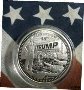 gv 1IX Vo[ Eh .999 BU uDRAIN THE SWAMPvTRUMP 1 Oz Silver Round .999 BU " DRAIN THE SWAMP "