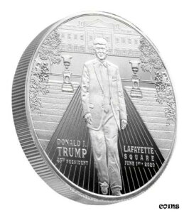 gv yX 2020 t@CGbg XNGA 1 IXVo[ Eh .999 t@CTrump Pence 2020 Lafayette Square 1 oz. Silver Round .999 Fine