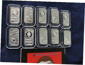 【極美品/品質保証書付】 アンティークコイン 銀貨 Lot of 10 One - 1 gram Each .999 Pure Silver Mini "Beskar Bar" in hard capsules [送料無料] #sof-wr-009904-1346