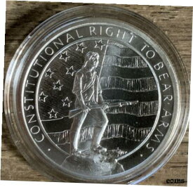 【極美品/品質保証書付】 アンティークコイン コイン 金貨 銀貨 [送料無料] Second Amendment - The Right To Bear Arms 1 oz .999 Silver Round BU