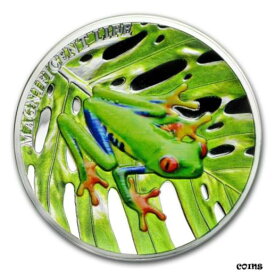 【極美品/品質保証書付】 アンティークコイン コイン 金貨 銀貨 [送料無料] Cook Islands (2018) Magnificent Life Tree Frog 1oz silver coin (5 NZ$)