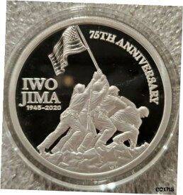 【極美品/品質保証書付】 アンティークコイン コイン 金貨 銀貨 [送料無料] 1 oz .999 Silver Battle of IWO JIMA 75th anniversary WW2 marines, airforce navy