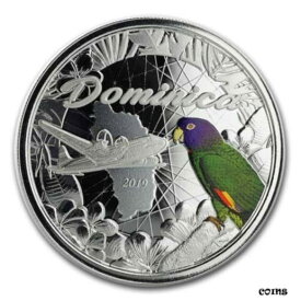 【極美品/品質保証書付】 アンティークコイン コイン 金貨 銀貨 [送料無料] 2019 Dominica 1 oz Silver Sisserou Parrot Proof (Colorized) - SKU#197530